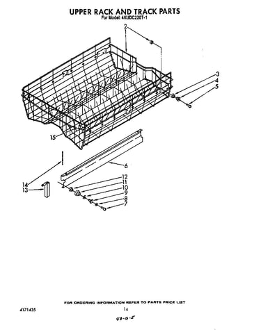 Upper rack and track