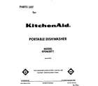 KitchenAid KPDI620T1 front cover diagram