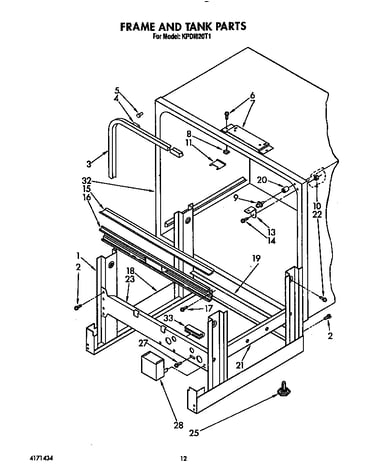 Frame and tank