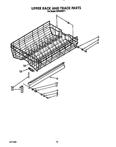 Upper rack and track