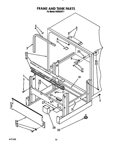 Frame and tank