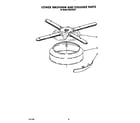 KitchenAid KUDC220T1 lower washarm and strainer diagram