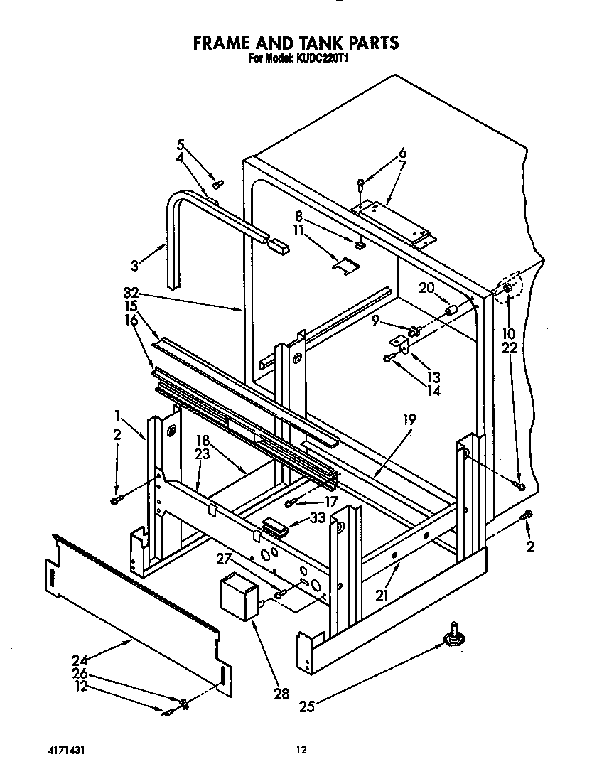 Frame and tank