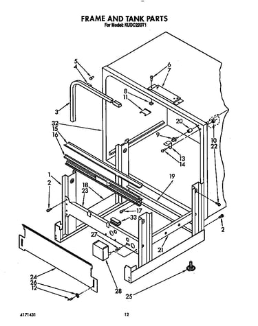 Frame and tank