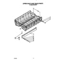 KitchenAid KUDC220T1 upper rack and track diagram