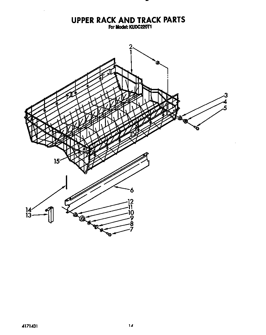 Upper rack and track