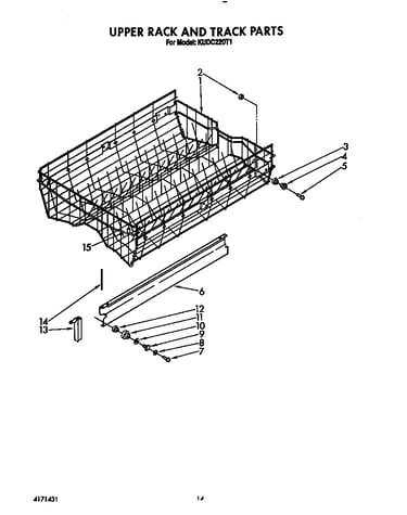 Upper rack and track