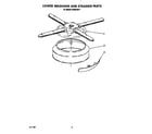 KitchenAid KUDB220T1 lower washarm and strainer diagram