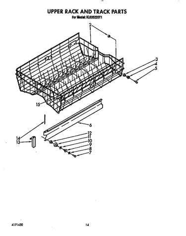Upper rack and track