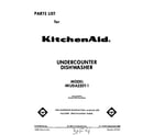 KitchenAid 4KUDA220T1 front cover diagram