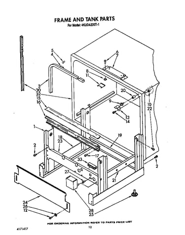 Frame and tank