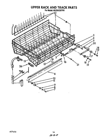 Upper rack and track