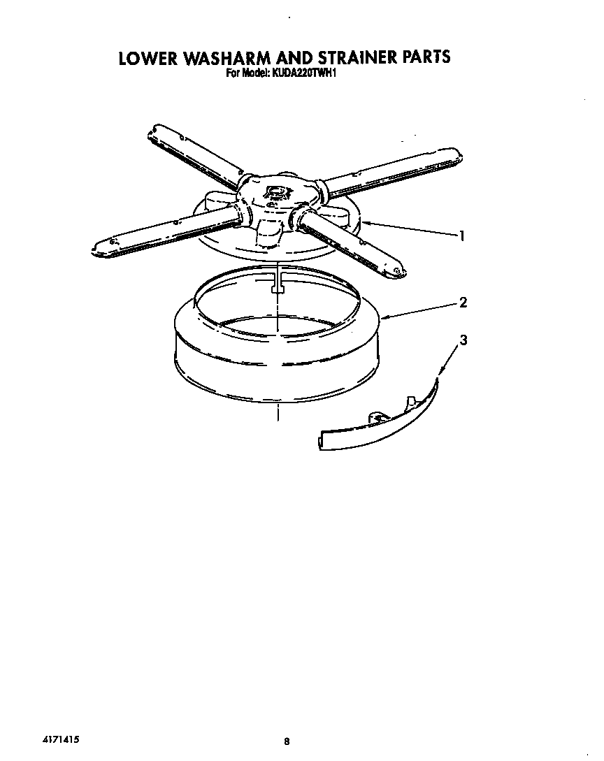 LOWER WASHARM AND STRAINER