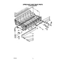 KitchenAid KUDA220TWH1 upper rack and track diagram