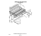KitchenAid KUDA220TWH0 upper rack and track diagram