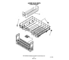 KitchenAid KUDA220TWH0 lower rack diagram