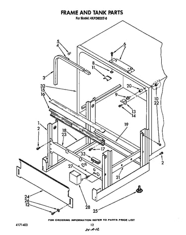 Frame and tank