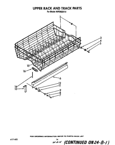 Upper rack and track
