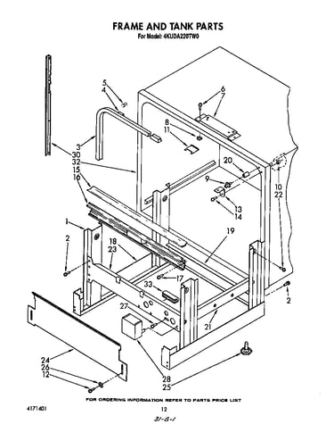 Frame and tank