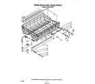 KitchenAid 4KUDA220TW0 upper rack and track diagram