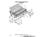 KitchenAid 4KUDA220T0 upper rack and track diagram