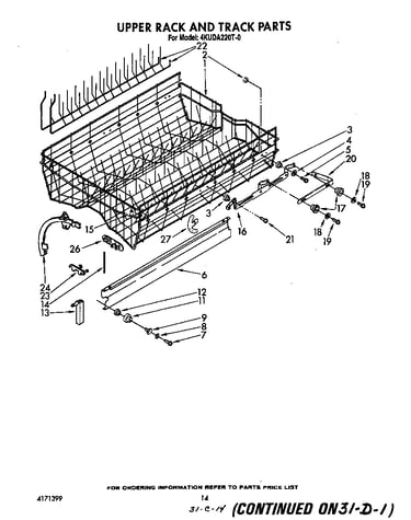 Upper rack and track