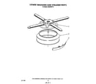 KitchenAid 4KUDI220T0 lower washarm and strainer diagram