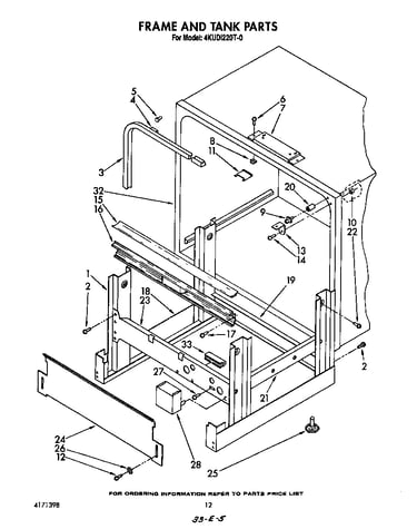 Frame and tank