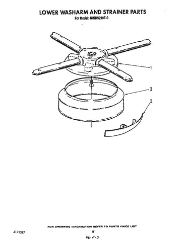 Lower washarm and strainer