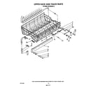 KitchenAid 4KUDS220T0 upper rack and track diagram