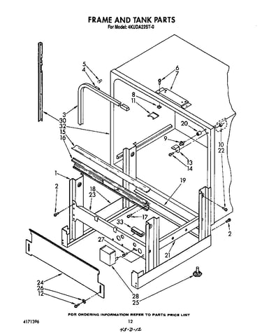 Frame and tank