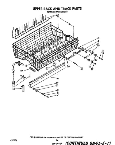 Upper rack and track