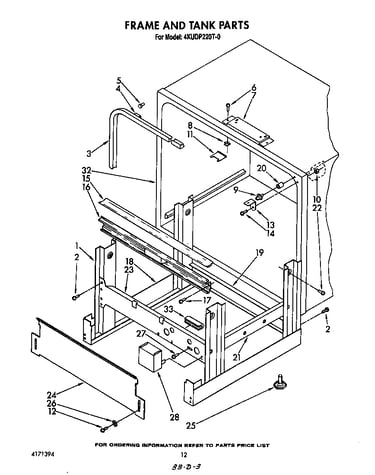Frame and tank