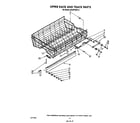 KitchenAid 4KUDP220T0 upper rack and track diagram