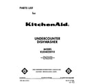 KitchenAid KUDM220T0 front cover diagram