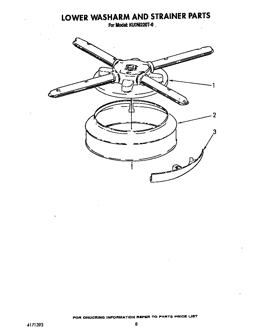 LOWER WASHARM AND STRAINER