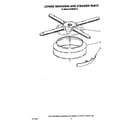 KitchenAid KUDM220T0 lower washarm and strainer diagram