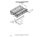 KitchenAid KUDM220T0 upper rack and track diagram