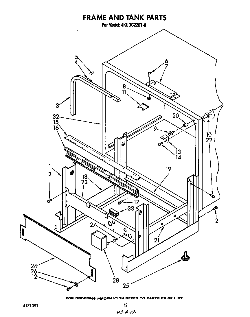 Frame and tank