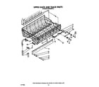 KitchenAid KUDA220T0 upper rack and track diagram