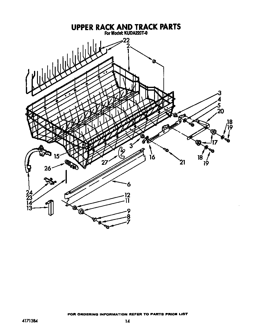 Upper rack and track