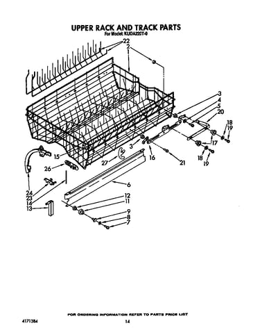 Upper rack and track