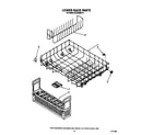 KitchenAid KUDA220T0 lower rack diagram