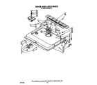 KitchenAid KUDA220T0 door and latch diagram