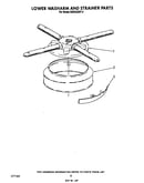 Lower washarm and strainer