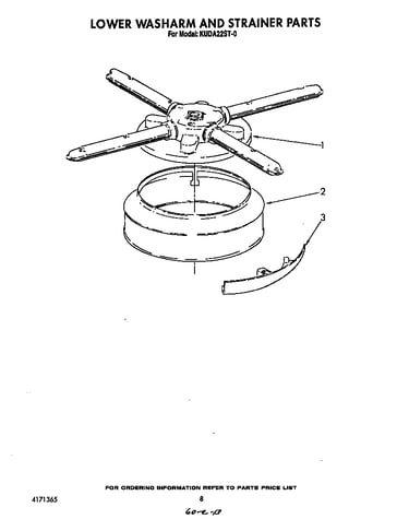 Lower washarm and strainer