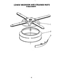 Lower washarm and strainer
