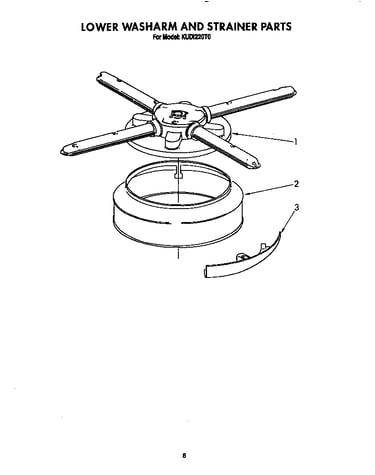 Lower washarm and strainer