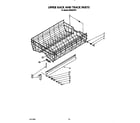 KitchenAid KUDI220T0 upper rack and track diagram