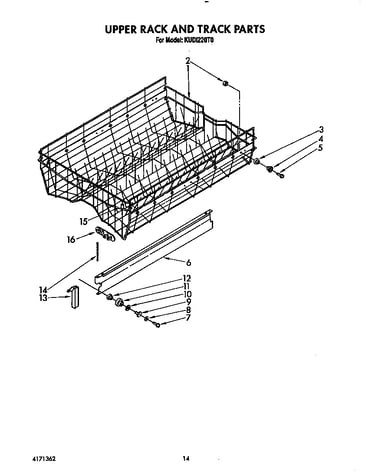 Upper rack and track